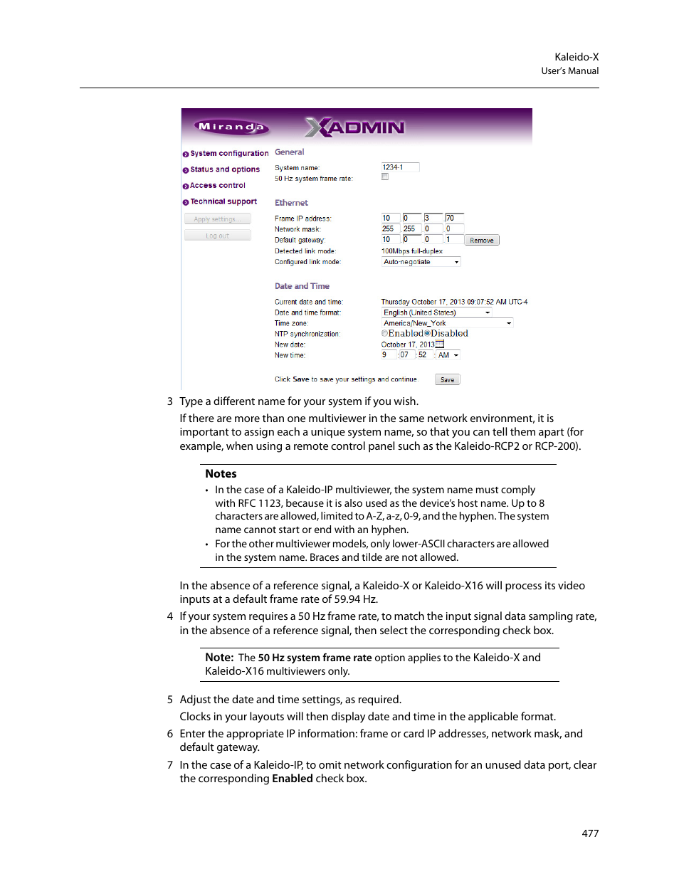 Grass Valley Kaleido-X v.7.80 User Manual | Page 485 / 557
