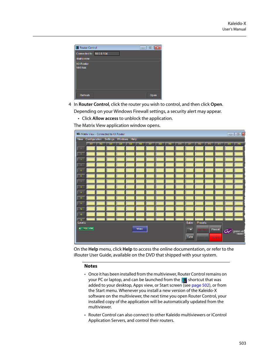 Grass Valley Kaleido-X v.7.80 User Manual | Page 511 / 557