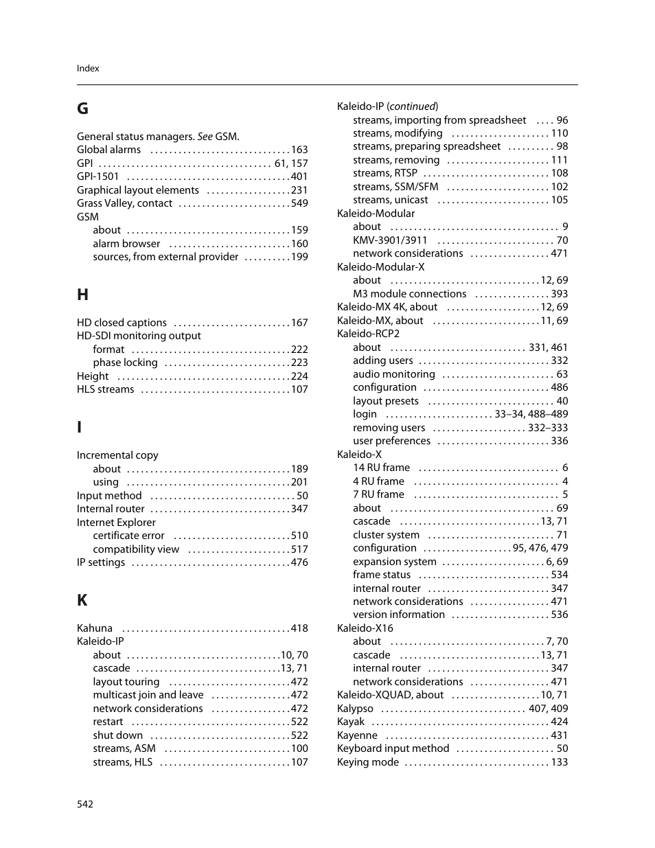 Grass Valley Kaleido-X v.7.80 User Manual | Page 550 / 557