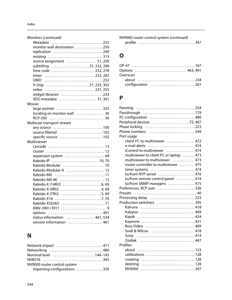 Grass Valley Kaleido-X v.7.80 User Manual | Page 552 / 557