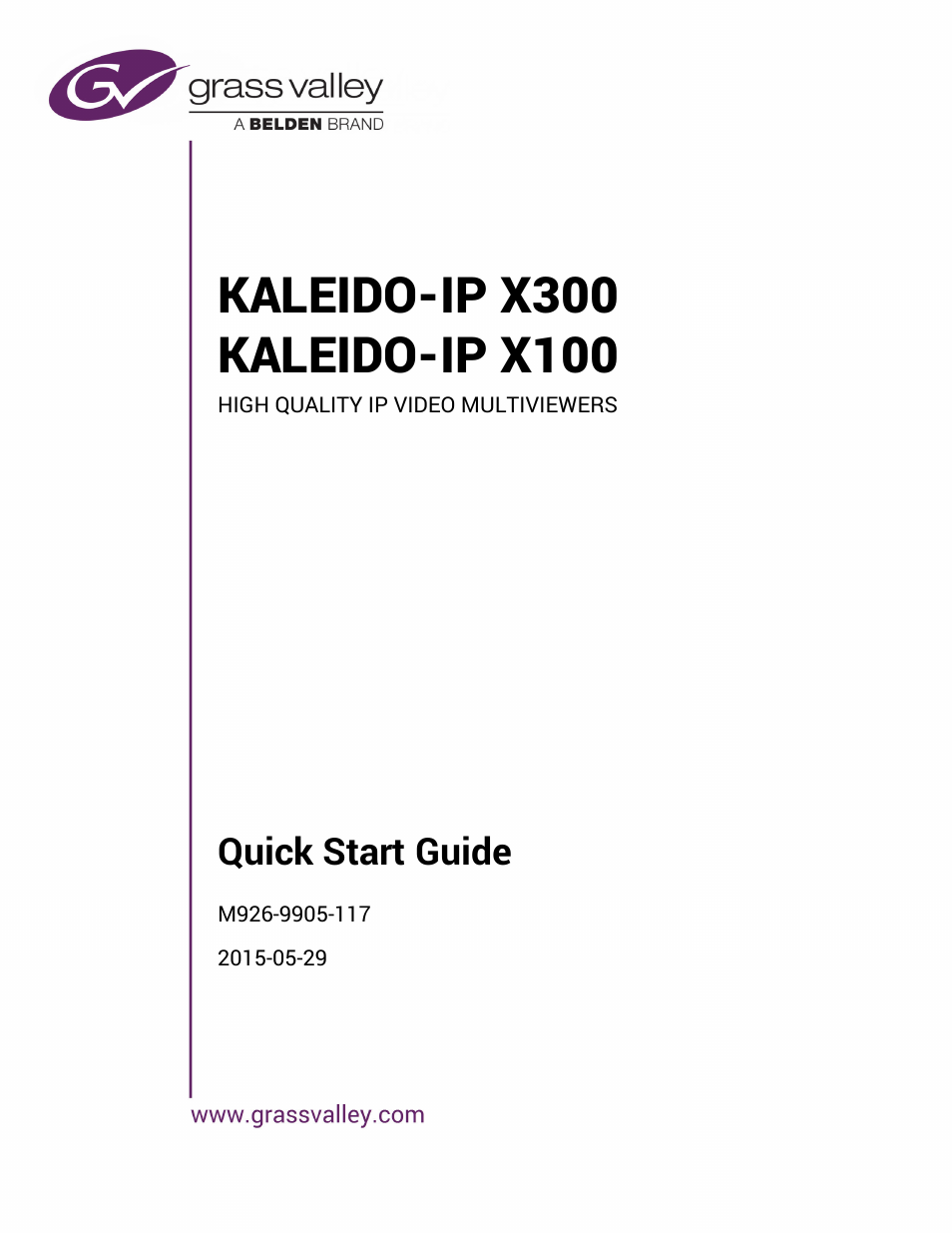 Grass Valley KALEIDO-IP X300 v.7.80 User Manual | 47 pages