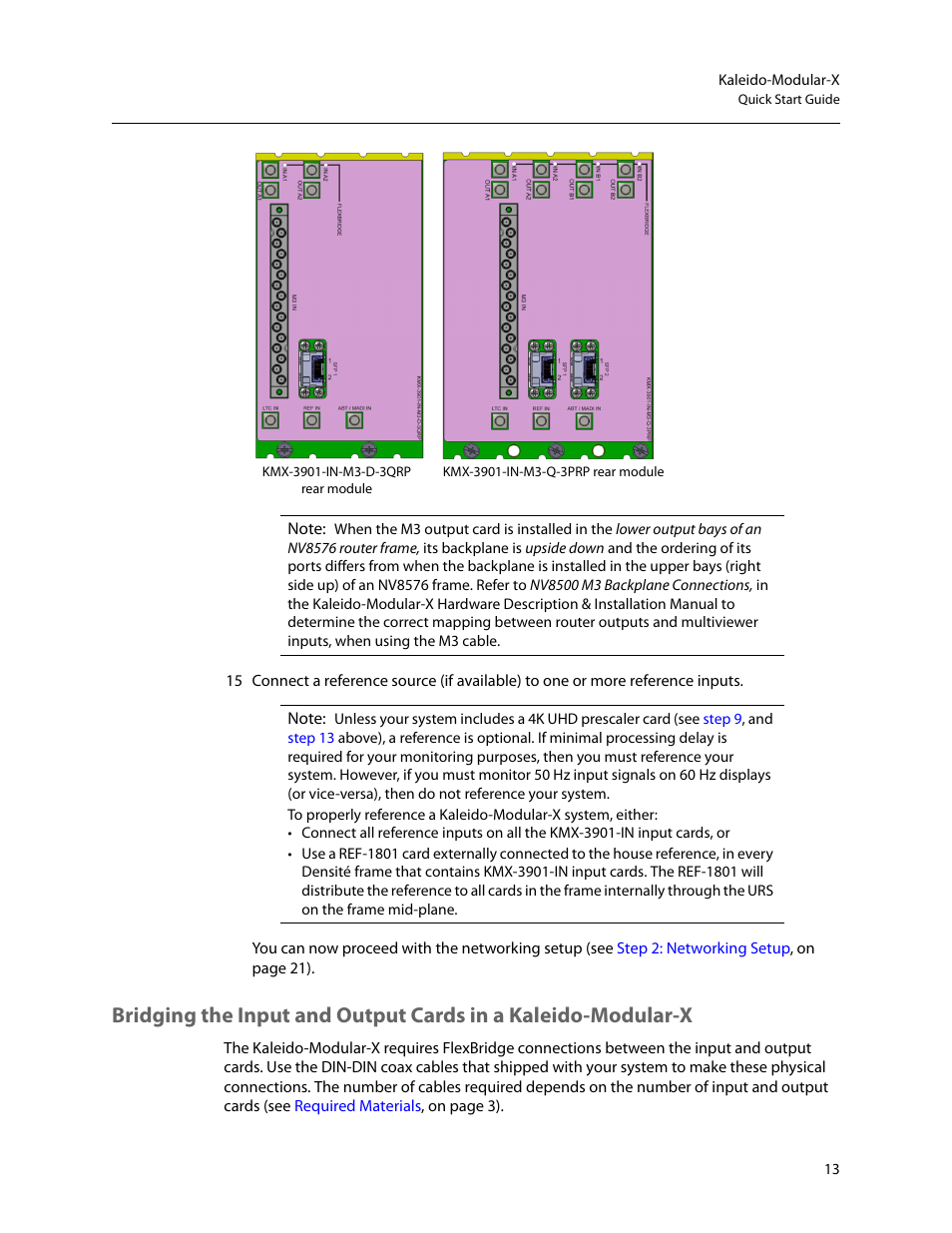 Bridging the input and output, Cards in a kaleido-modular-x | Grass Valley Kaleido-Modular-X v.7.70 User Manual | Page 17 / 53