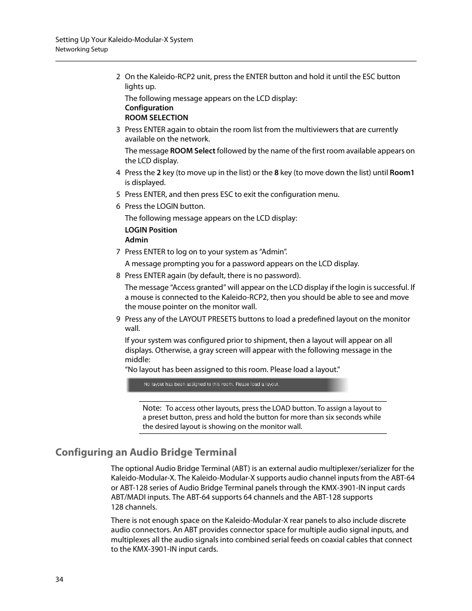 Configuring an audio bridge terminal | Grass Valley Kaleido-Modular-X v.7.70 User Manual | Page 38 / 53
