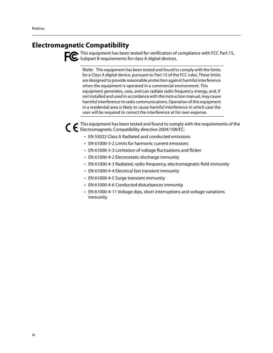 Electromagnetic compatibility | Grass Valley Kaleido-Modular-X v.7.70 User Manual | Page 4 / 53