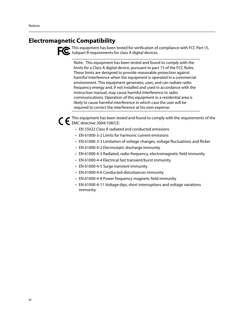 Electromagnetic compatibility | Grass Valley KMV-3901 Installation v.7.70 User Manual | Page 4 / 37