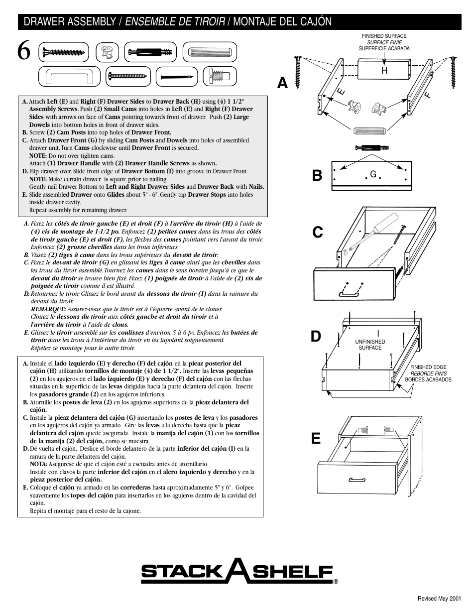 Ad e b c | Closet Maid Stackable Storage Organizer SSO2DW User Manual | Page 4 / 4