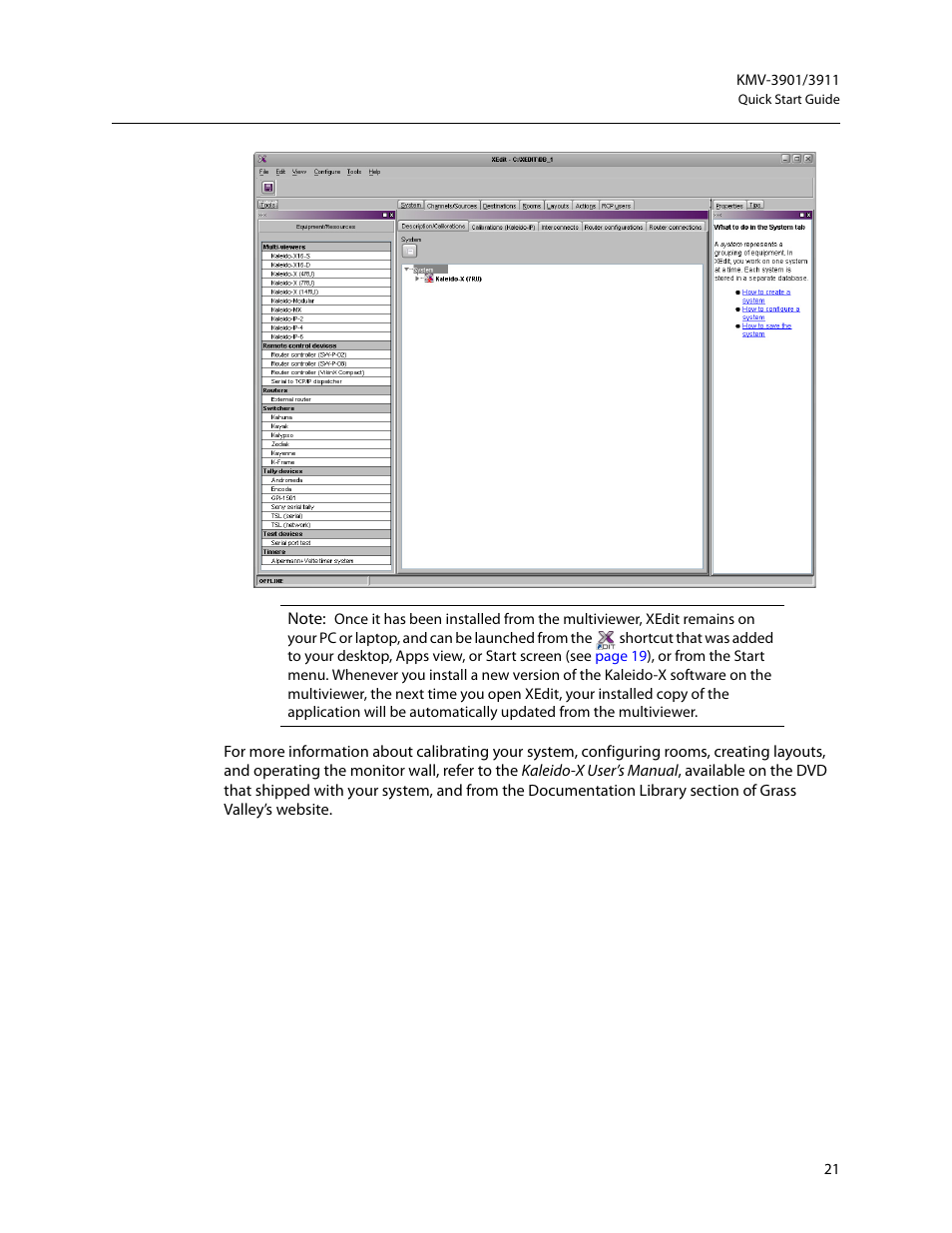 Grass Valley KMV-3901 Quick Start v.7.80 User Manual | Page 27 / 29