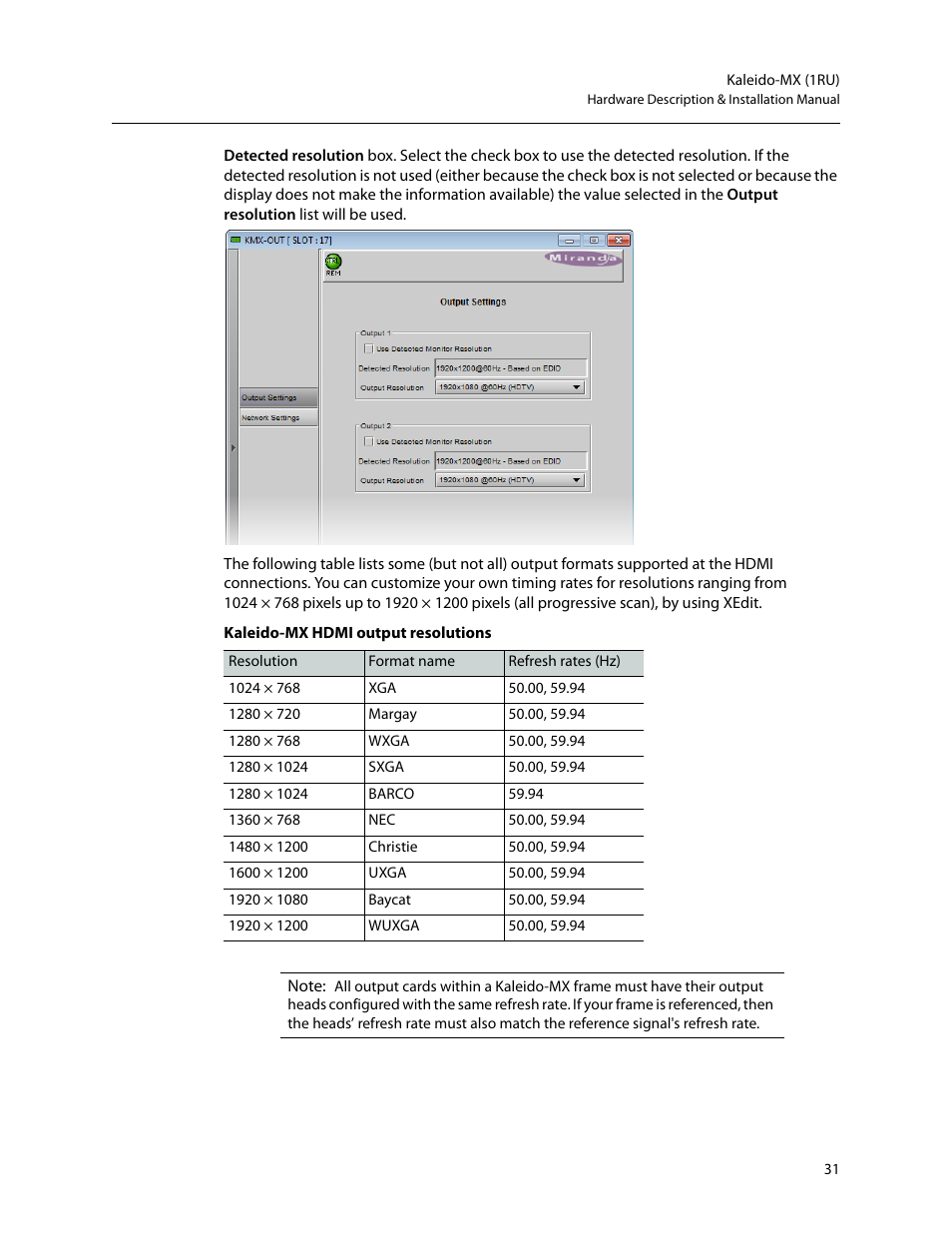 Grass Valley Kaleido-MX (1RU) v.7.80 User Manual | Page 45 / 55