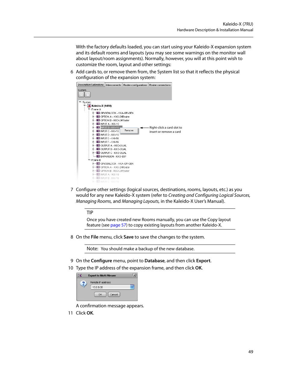 Grass Valley Kaleido-X (7RU) v.7.70 User Manual | Page 61 / 97