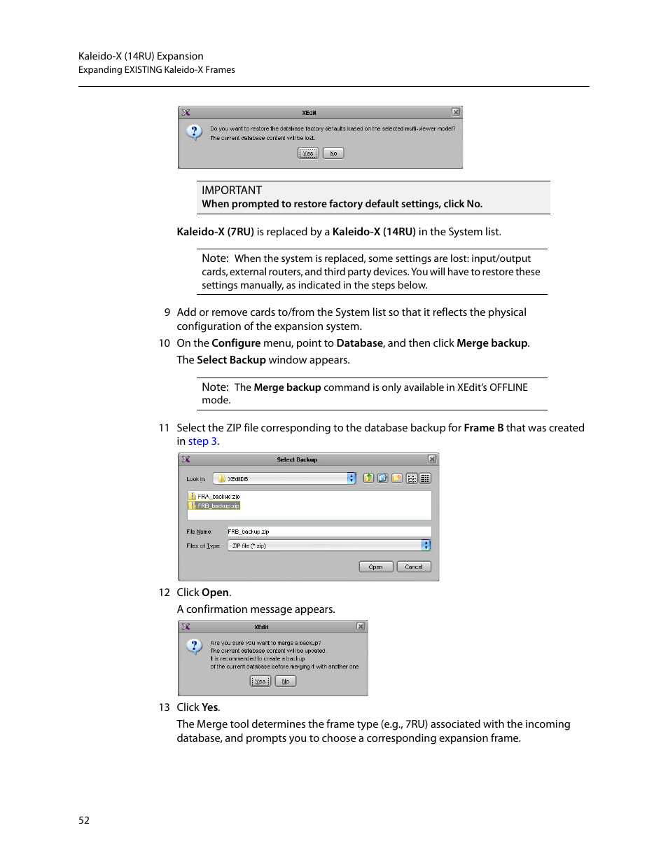 Grass Valley Kaleido-X (7RU) v.7.70 User Manual | Page 64 / 97