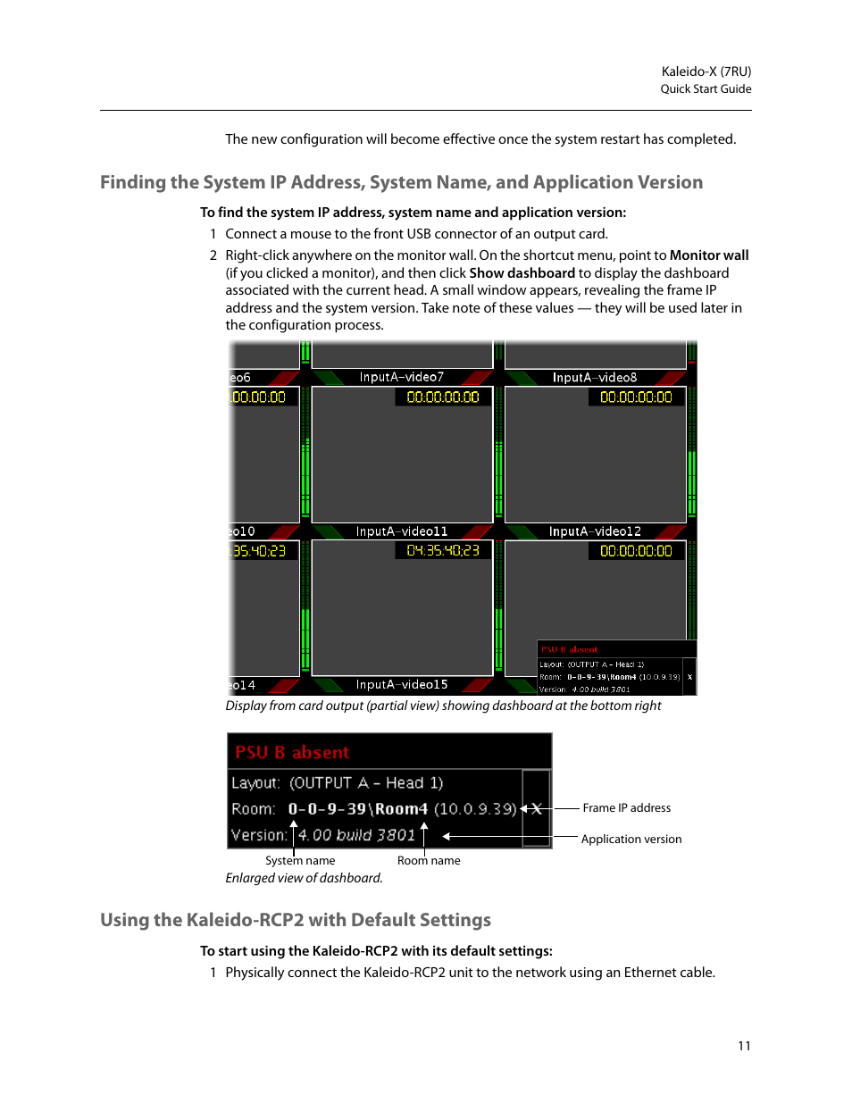 Using the kaleido-rcp2 with default settings, Finding | Grass Valley Kaleido-X (7RU) Quick v.7.80 User Manual | Page 23 / 41