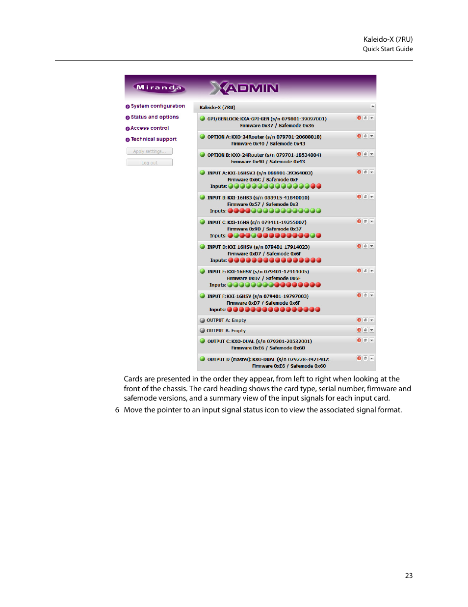 Grass Valley Kaleido-X (7RU) Quick v.7.80 User Manual | Page 35 / 41