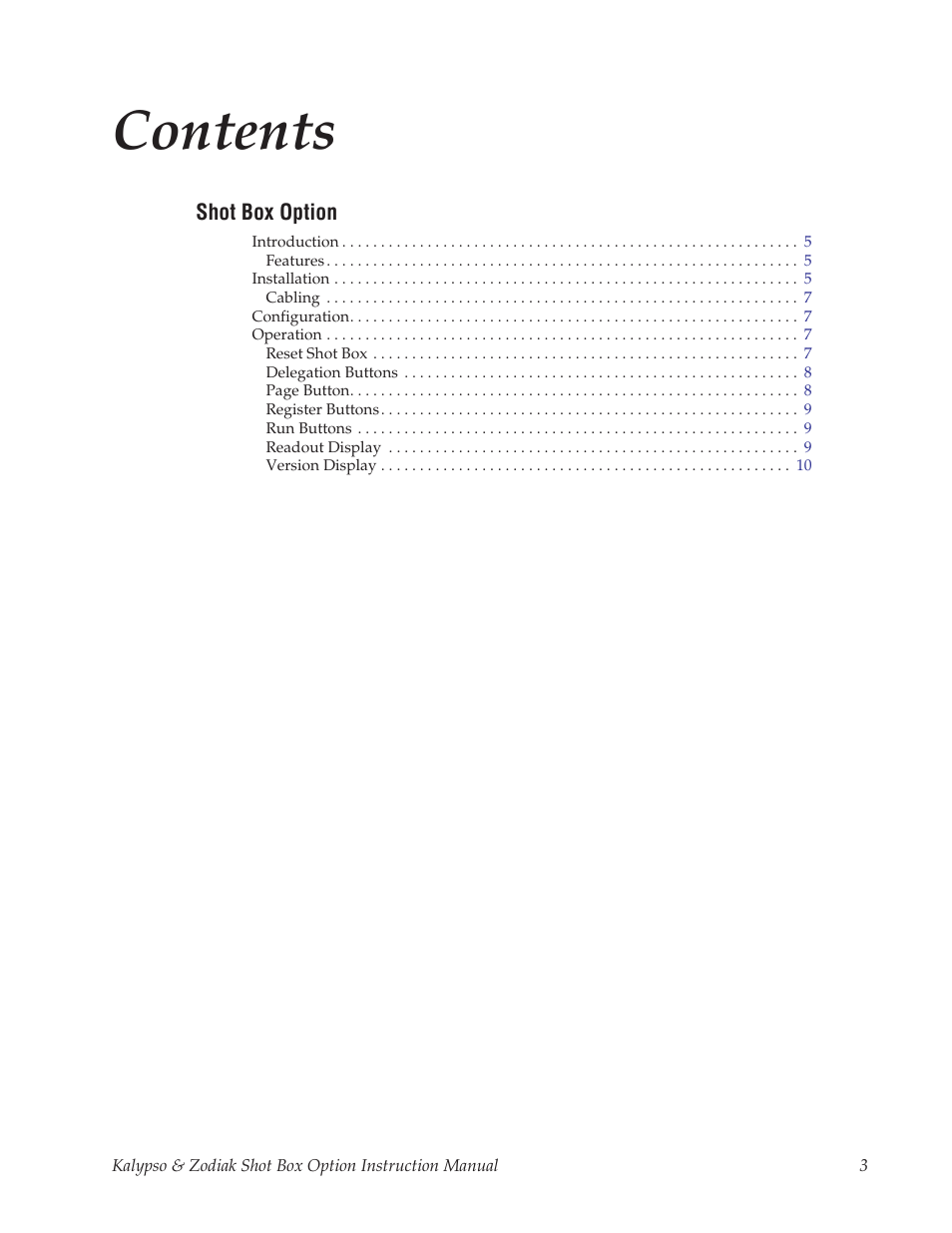 Grass Valley Kalypso Shot Box Option User Manual | Page 3 / 10