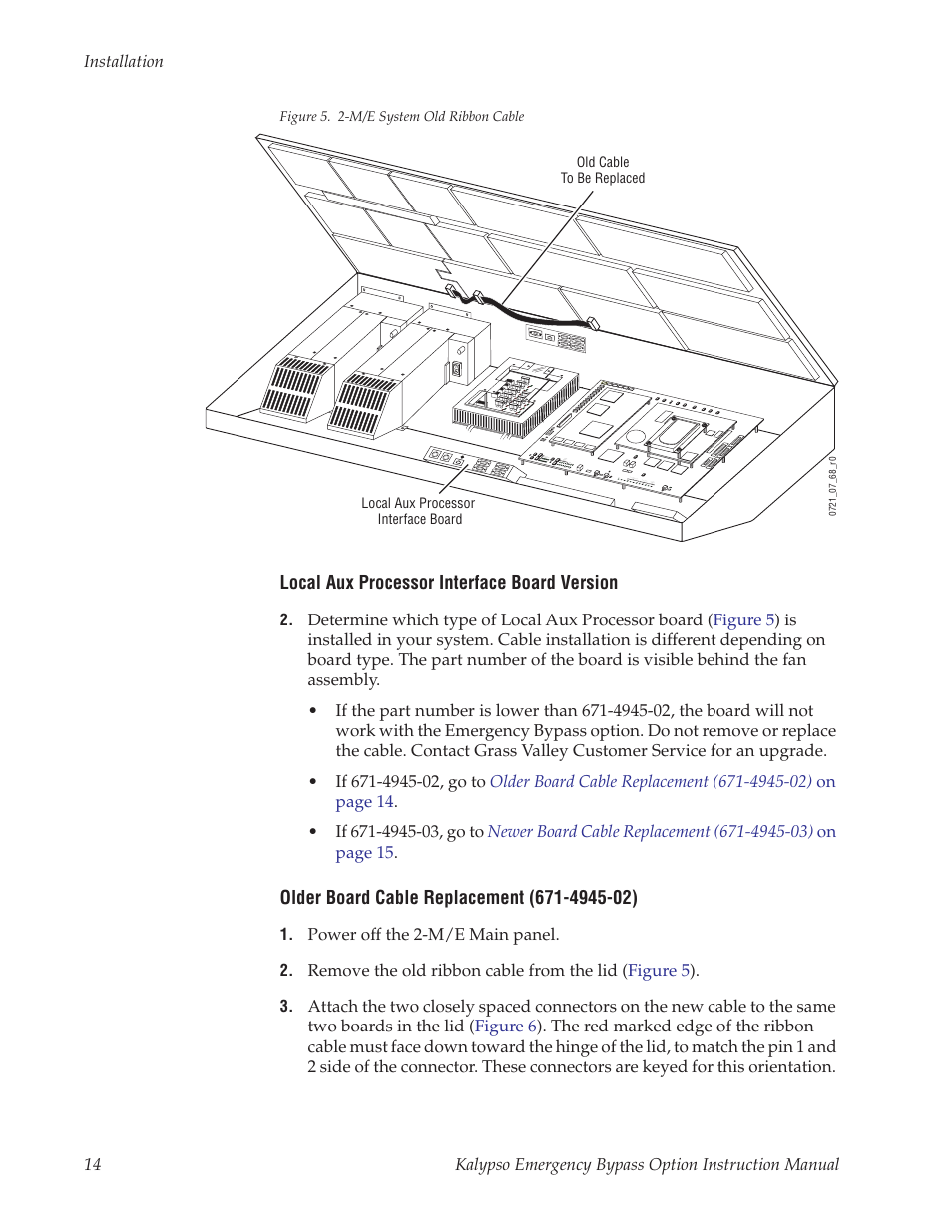 Grass Valley Kalypso Emergency Bypass Option User Manual | Page 14 / 32