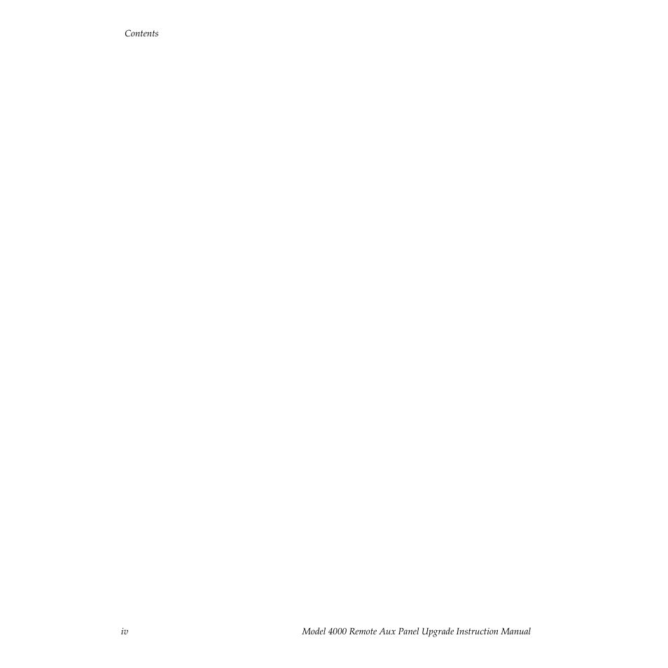 Grass Valley 4000 Remote Aux Panel User Manual | Page 4 / 10