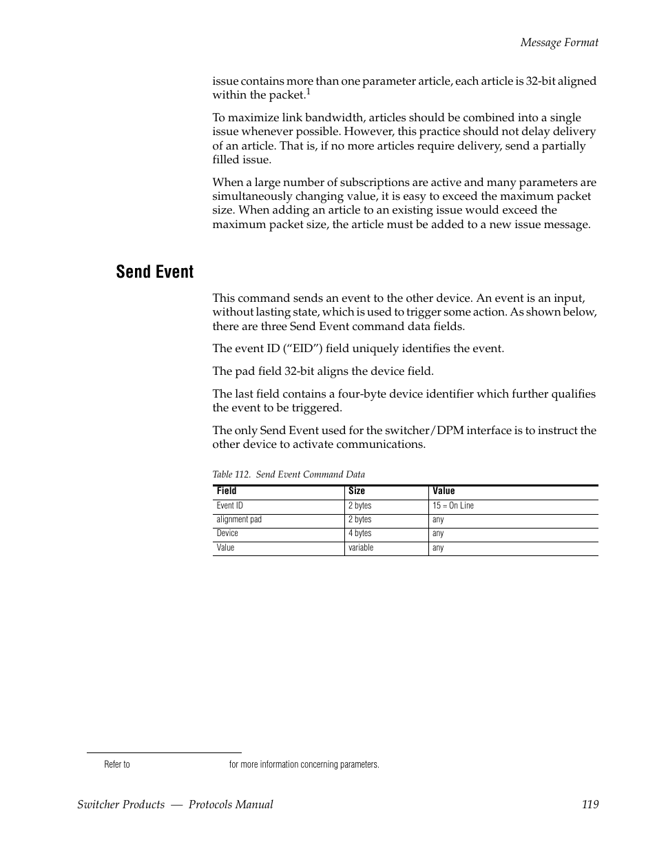 Send event | Grass Valley Switcher Products User Manual | Page 119 / 152