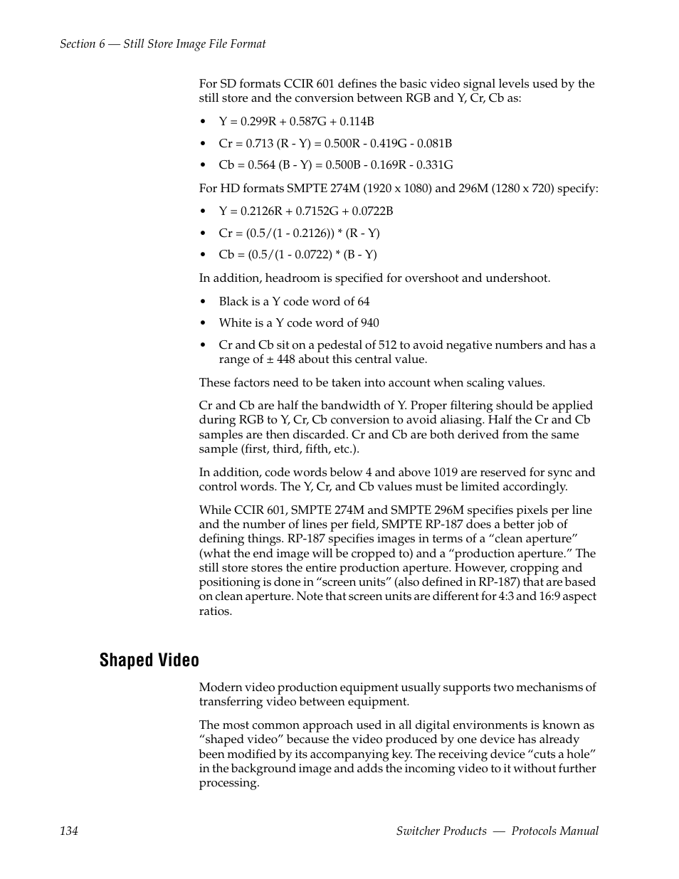 Shaped video | Grass Valley Switcher Products User Manual | Page 134 / 152