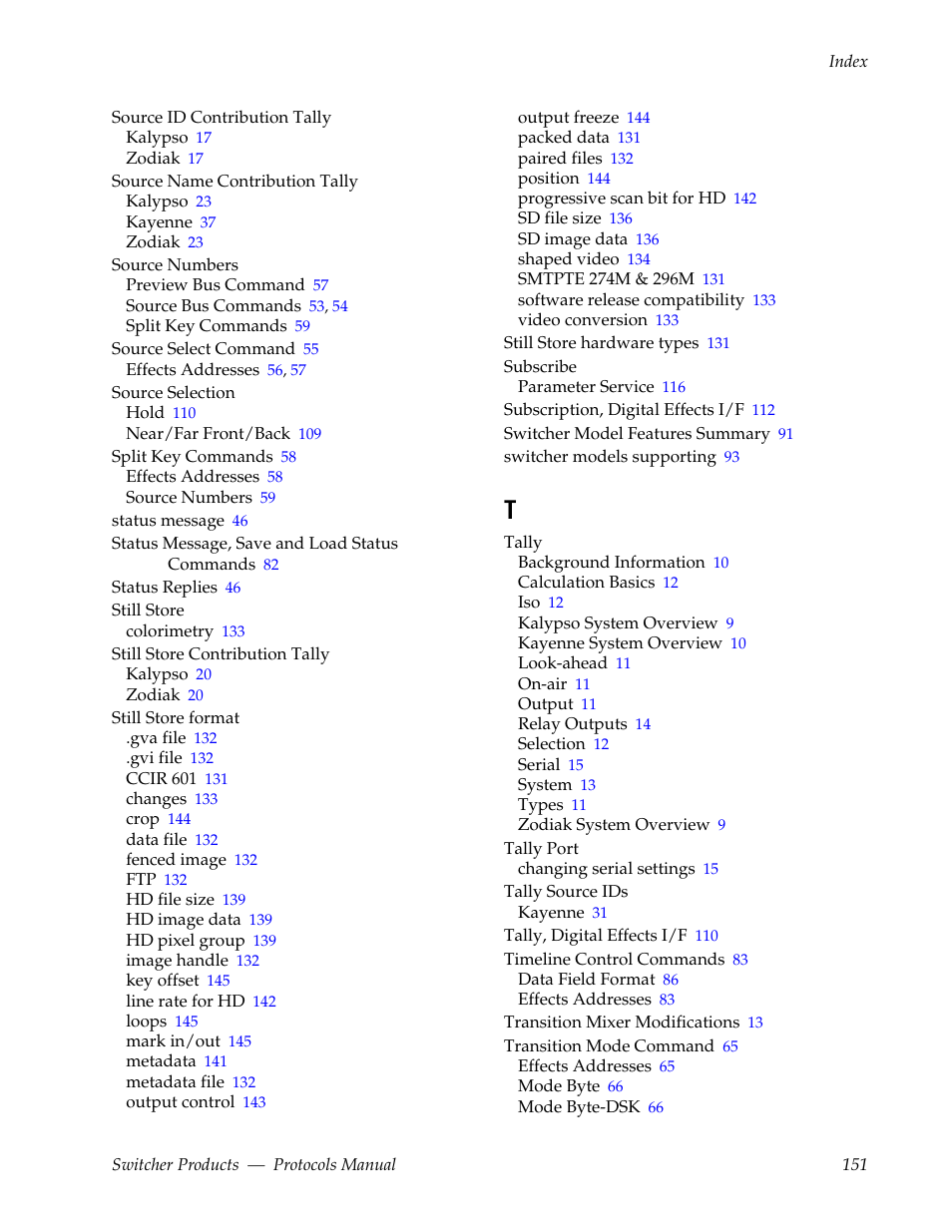 Grass Valley Switcher Products User Manual | Page 151 / 152