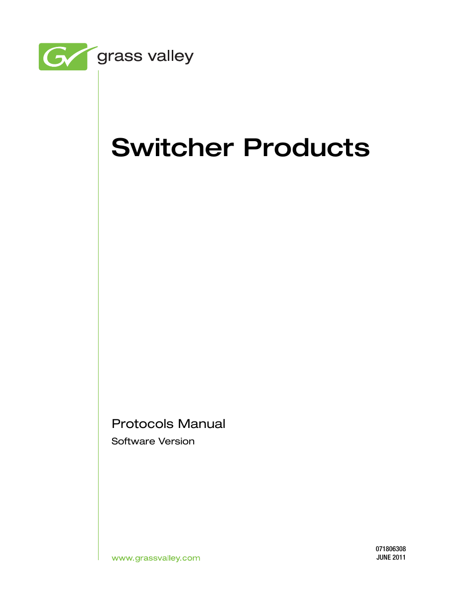 Switcher products | Grass Valley Switcher Products User Manual | Page 3 / 152