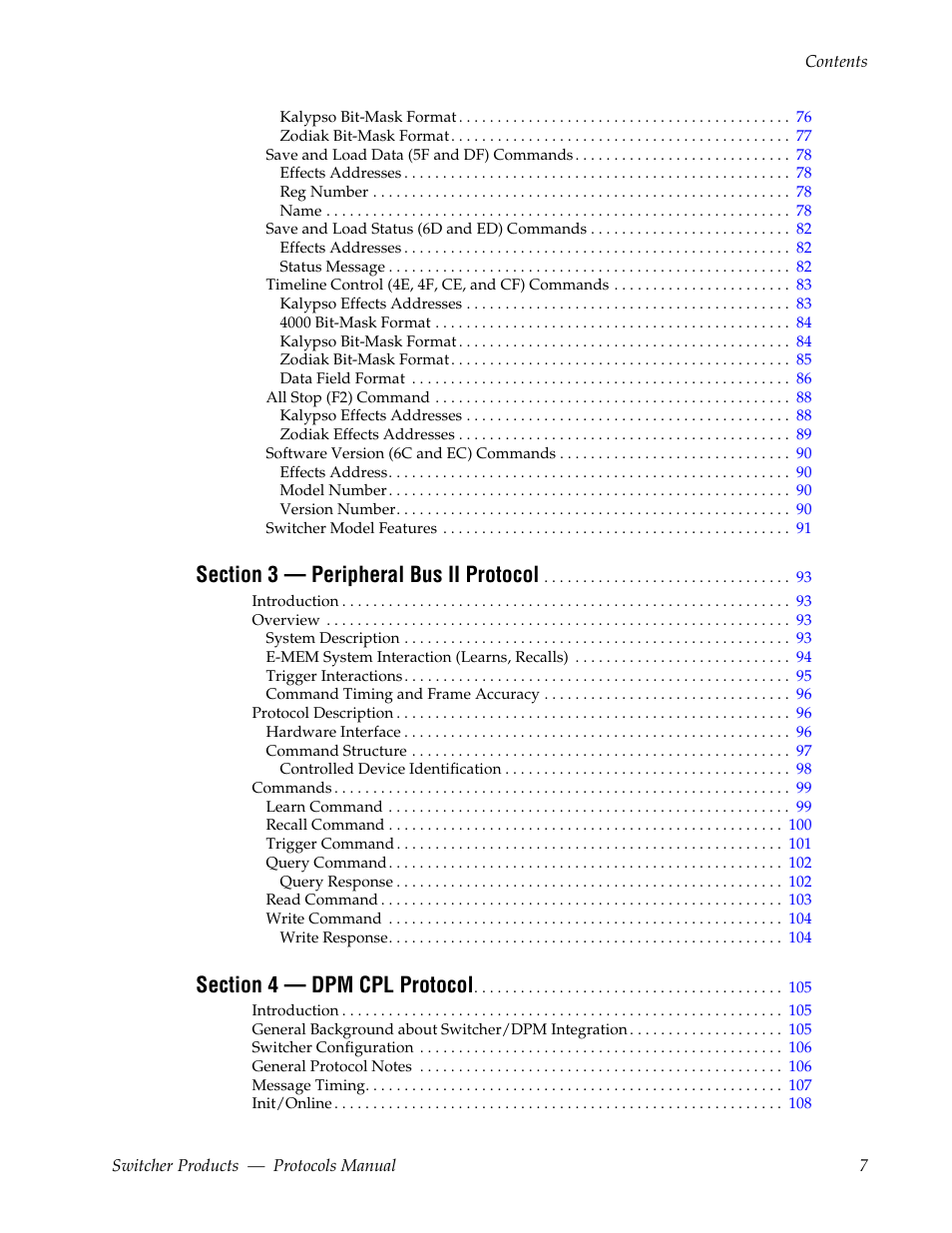Grass Valley Switcher Products User Manual | Page 7 / 152