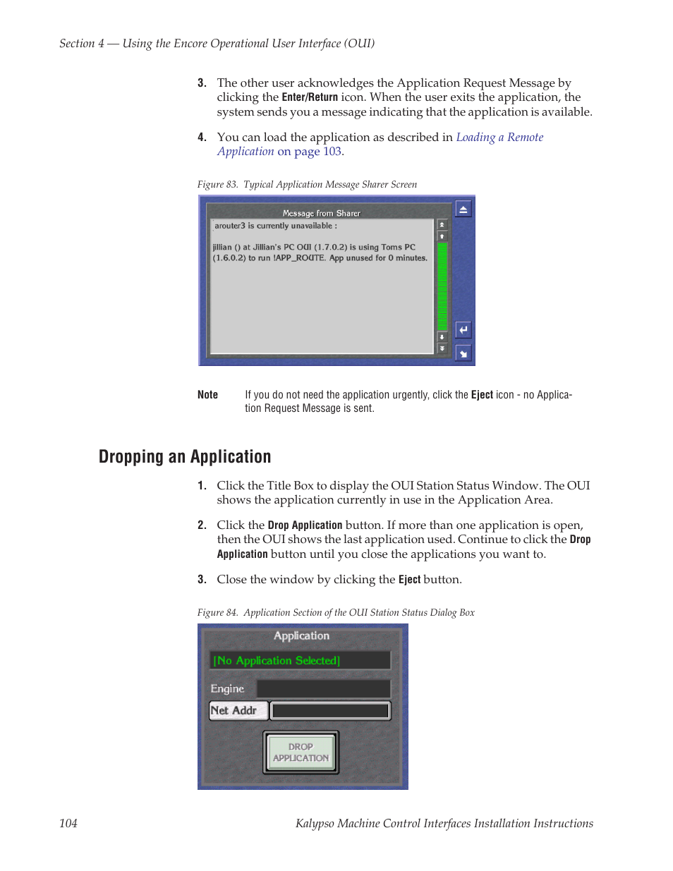 Dropping an application | Grass Valley Machine Control Interfaces V.12.0 User Manual | Page 104 / 136