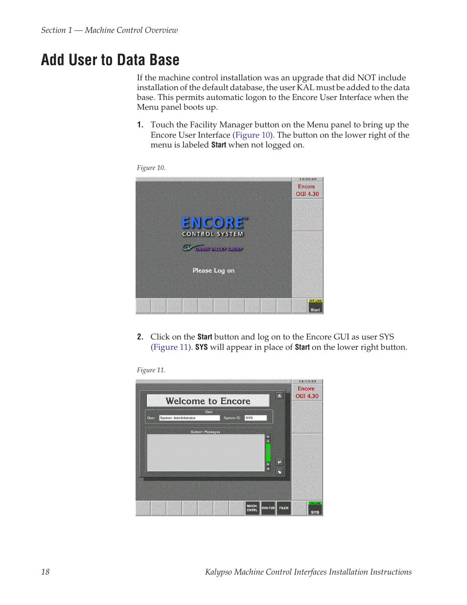 Add user to data base | Grass Valley Machine Control Interfaces V.12.0 User Manual | Page 18 / 136