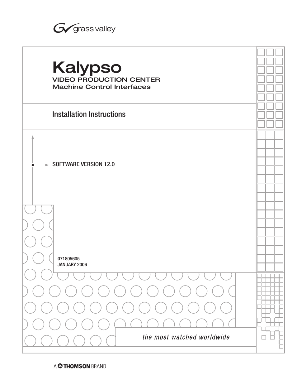 Kalypso | Grass Valley Machine Control Interfaces V.12.0 User Manual | Page 3 / 136