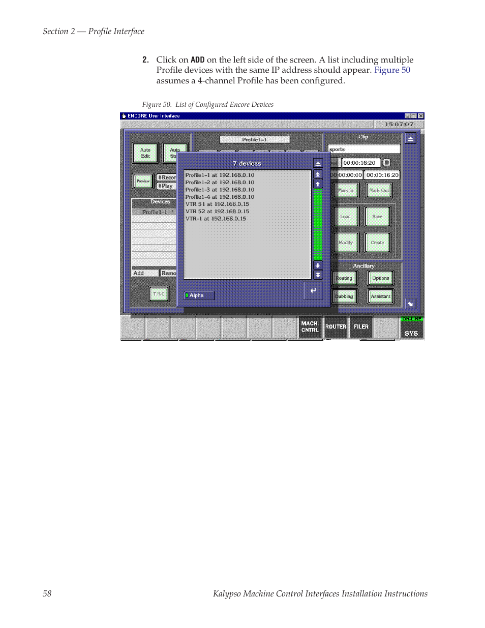 Grass Valley Machine Control Interfaces V.12.0 User Manual | Page 58 / 136
