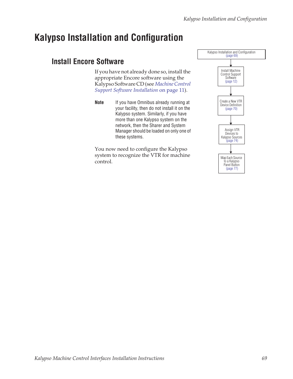 Kalypso installation and configuration, Install encore software | Grass Valley Machine Control Interfaces V.12.0 User Manual | Page 69 / 136