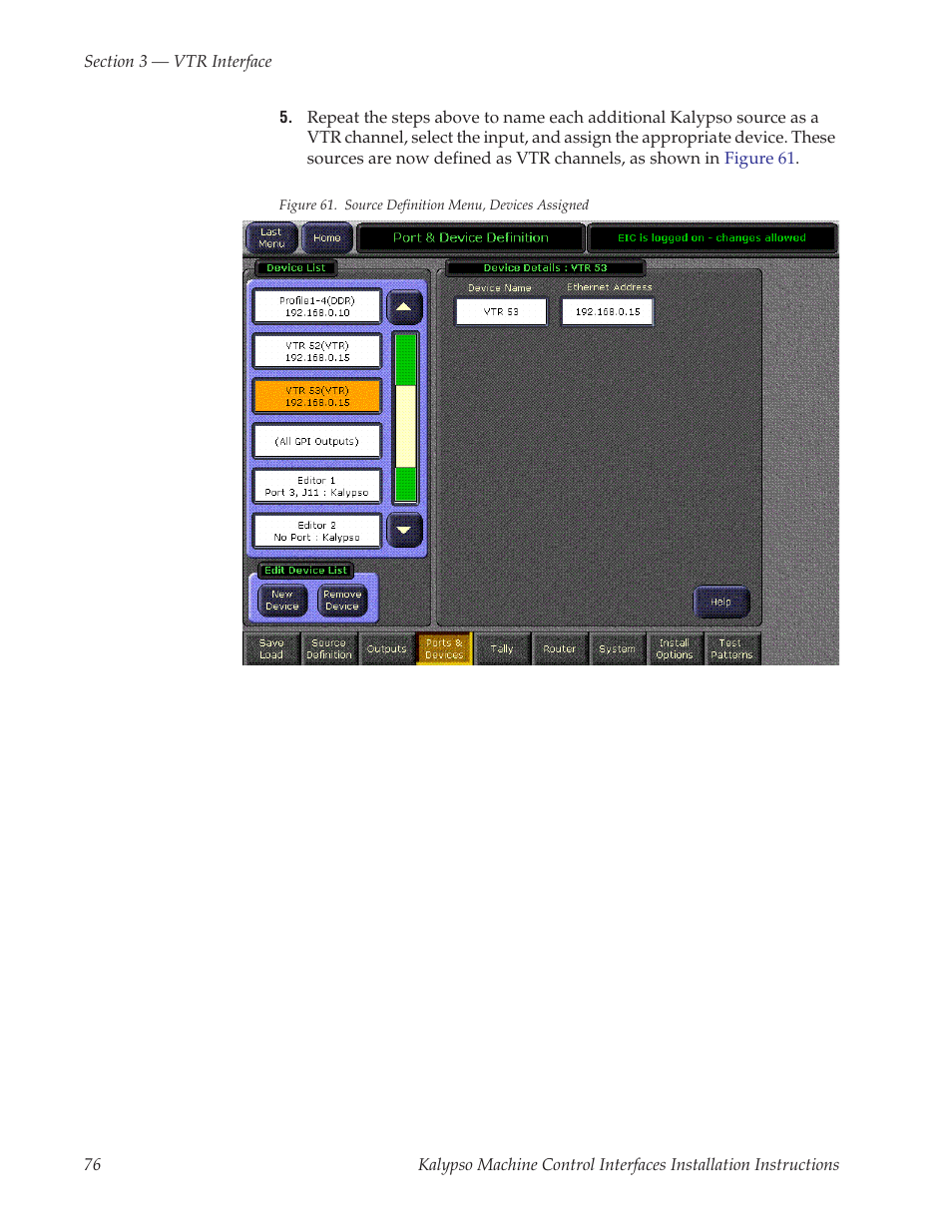 Grass Valley Machine Control Interfaces V.12.0 User Manual | Page 76 / 136