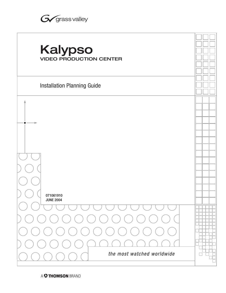Grass Valley Kalypso Installation Planning Guide User Manual | 88 pages