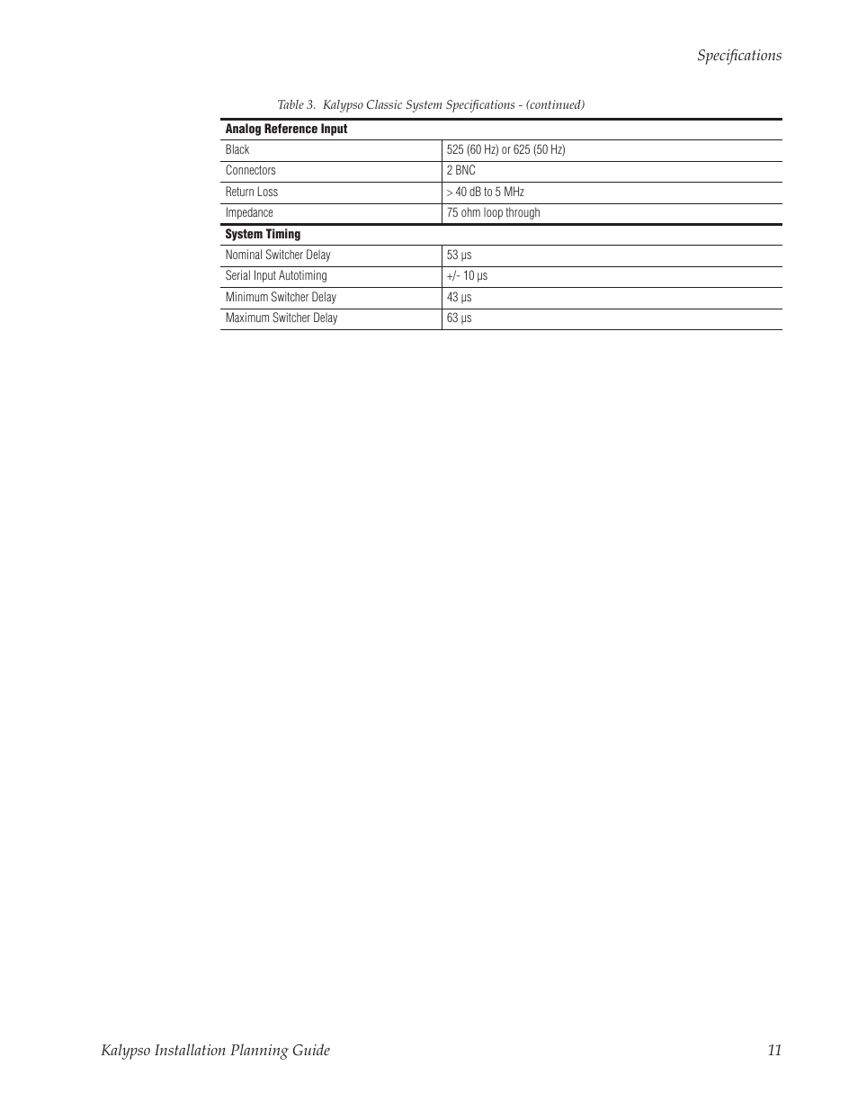 Grass Valley Kalypso Installation Planning Guide User Manual | Page 11 / 88