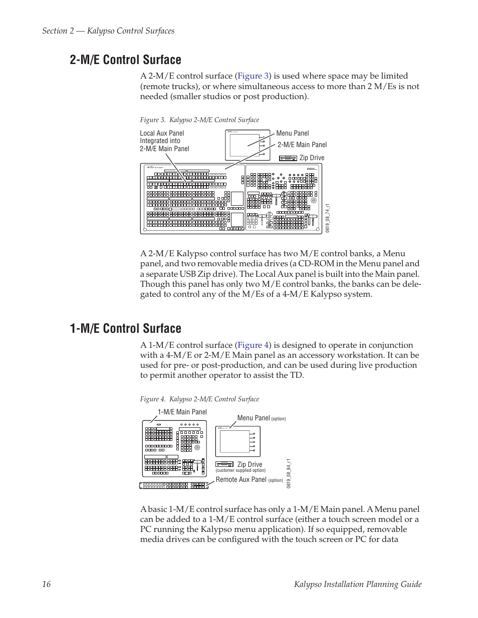 M/e control surface | Grass Valley Kalypso Installation Planning Guide User Manual | Page 16 / 88