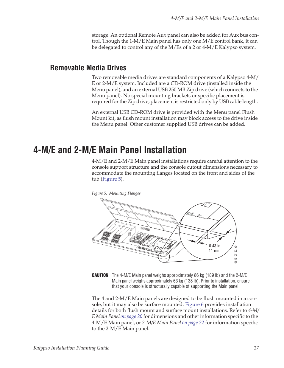 Removable media drives, M/e and 2-m/e main panel installation | Grass Valley Kalypso Installation Planning Guide User Manual | Page 17 / 88