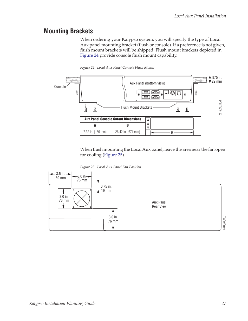 Mounting brackets | Grass Valley Kalypso Installation Planning Guide User Manual | Page 27 / 88