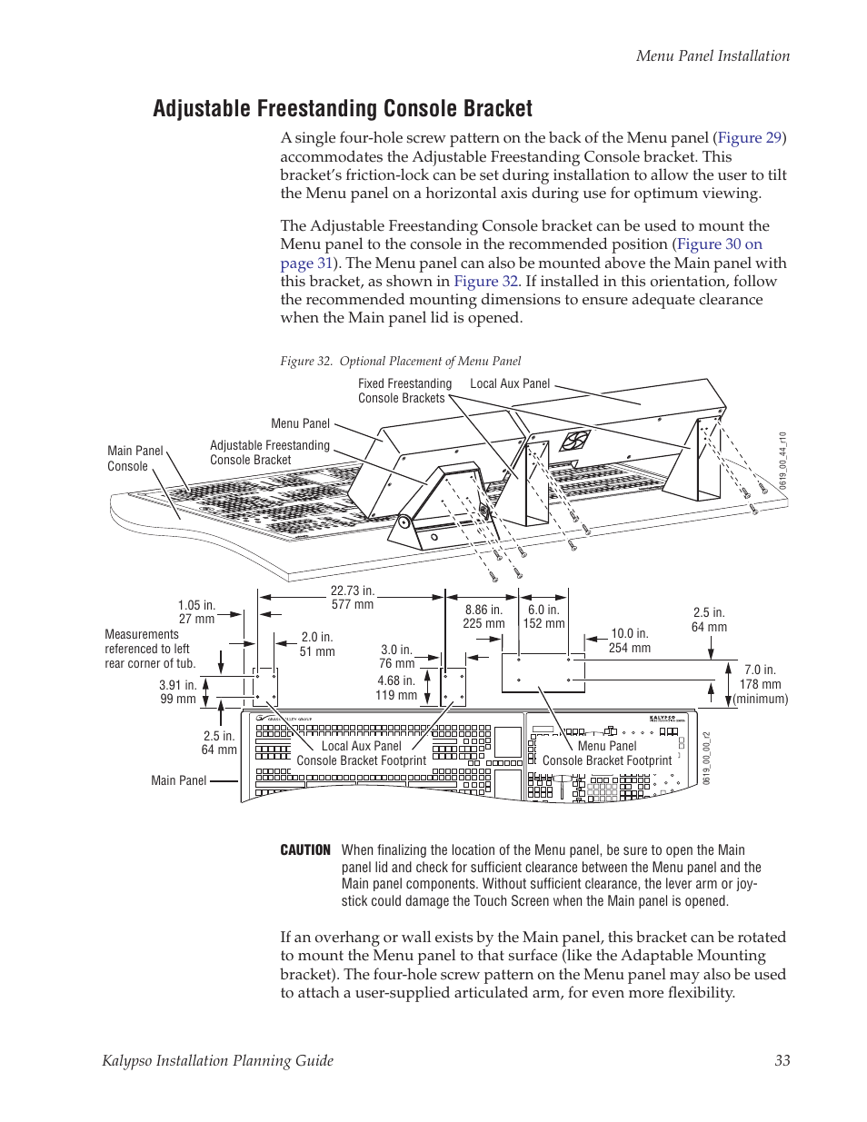 Adjustable freestanding console bracket | Grass Valley Kalypso Installation Planning Guide User Manual | Page 33 / 88