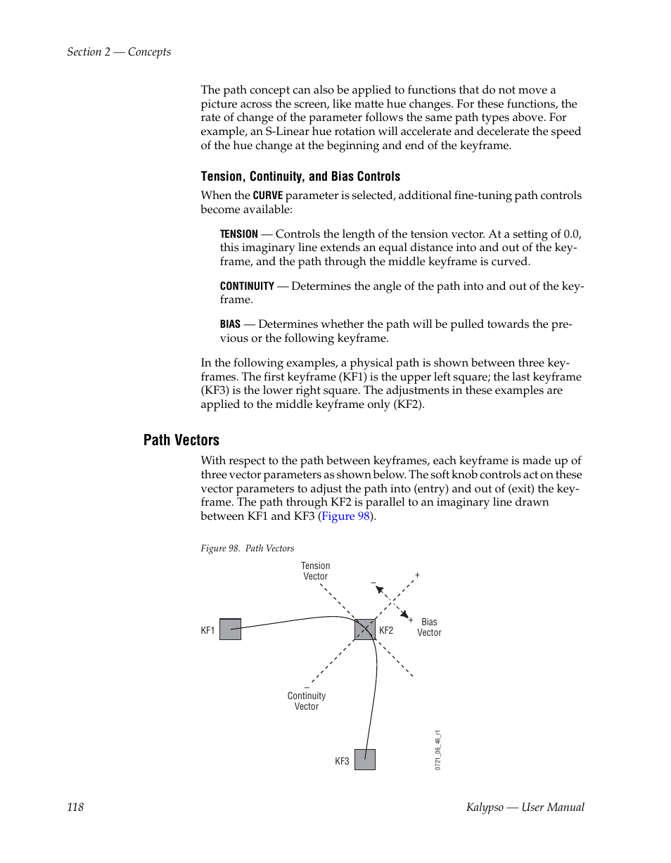 Path vectors | Grass Valley Kalypso User Manual V.15.0 User Manual | Page 118 / 470
