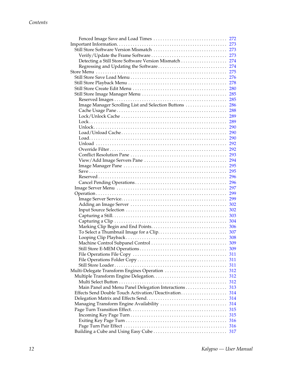 Grass Valley Kalypso User Manual V.15.0 User Manual | Page 12 / 470