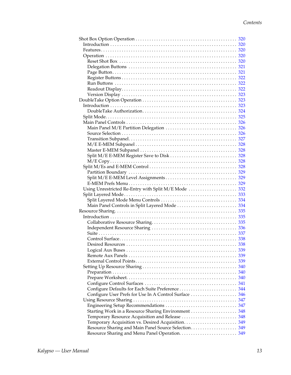 Grass Valley Kalypso User Manual V.15.0 User Manual | Page 13 / 470
