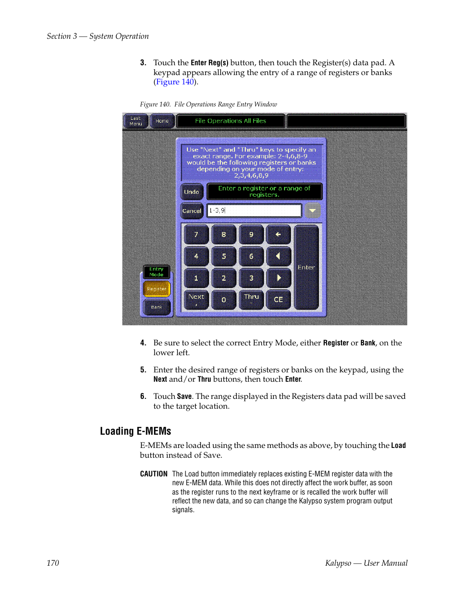 Loading e-mems | Grass Valley Kalypso User Manual V.15.0 User Manual | Page 170 / 470