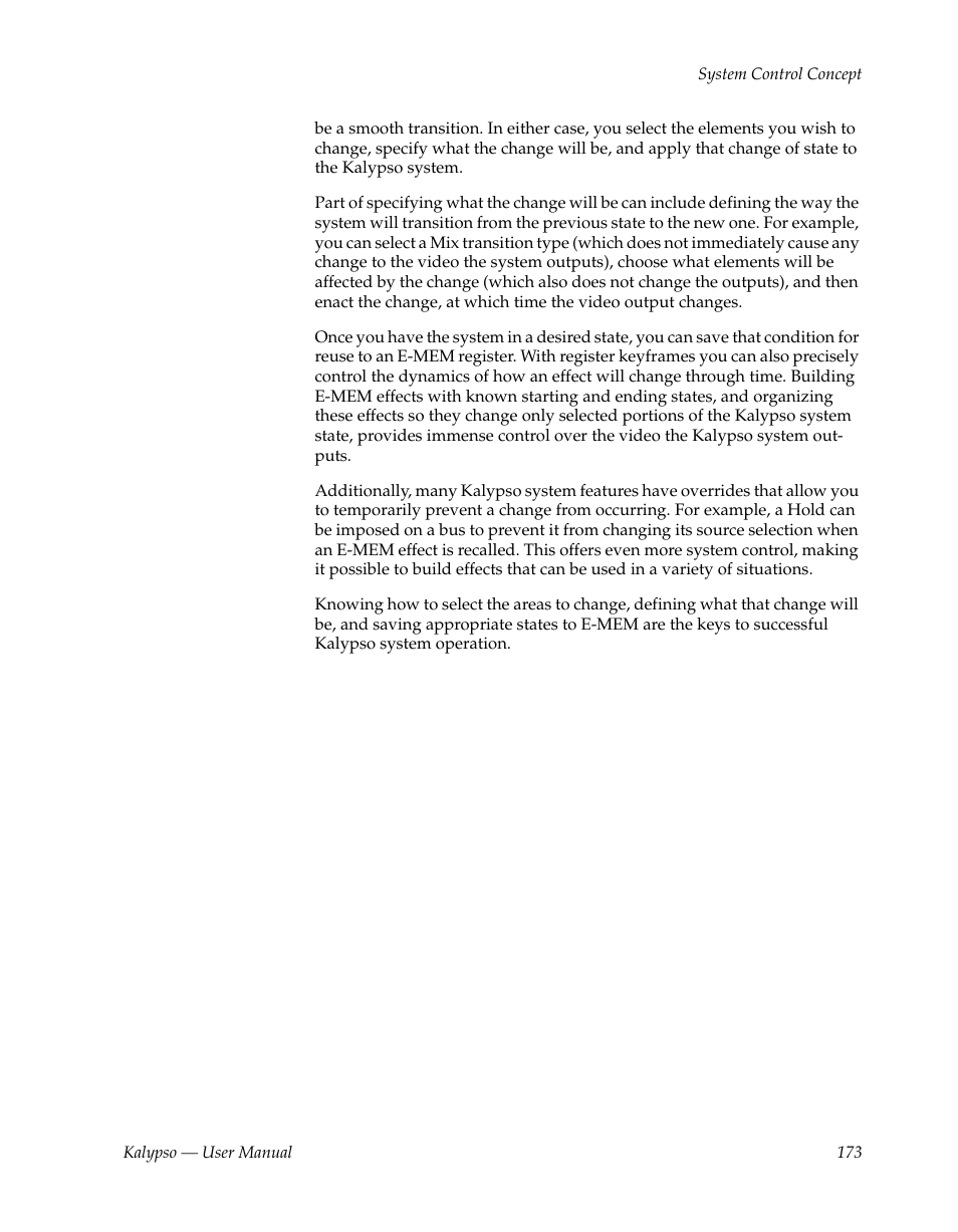 Grass Valley Kalypso User Manual V.15.0 User Manual | Page 173 / 470