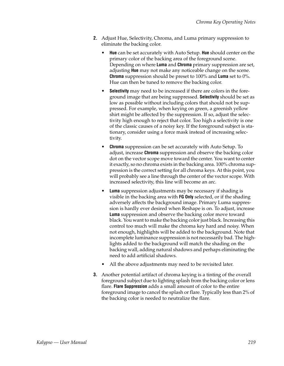 Grass Valley Kalypso User Manual V.15.0 User Manual | Page 219 / 470