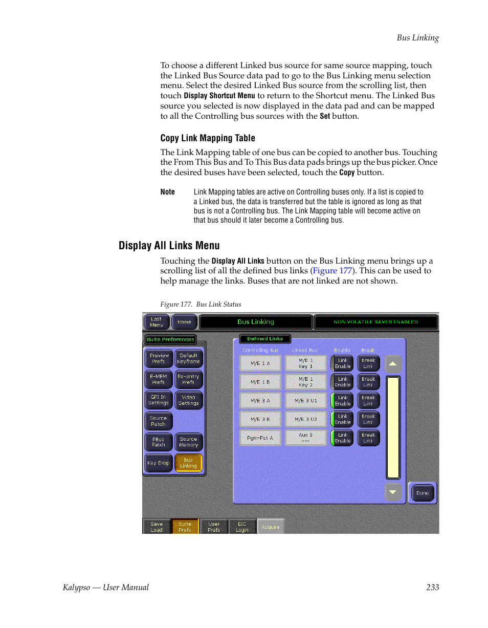 Display all links menu | Grass Valley Kalypso User Manual V.15.0 User Manual | Page 233 / 470