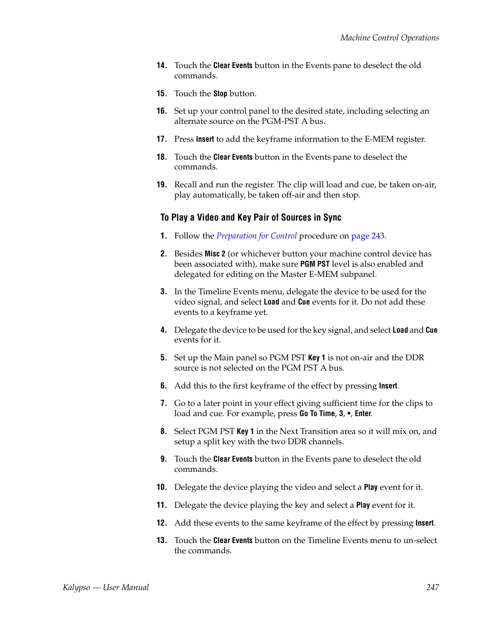 Grass Valley Kalypso User Manual V.15.0 User Manual | Page 247 / 470