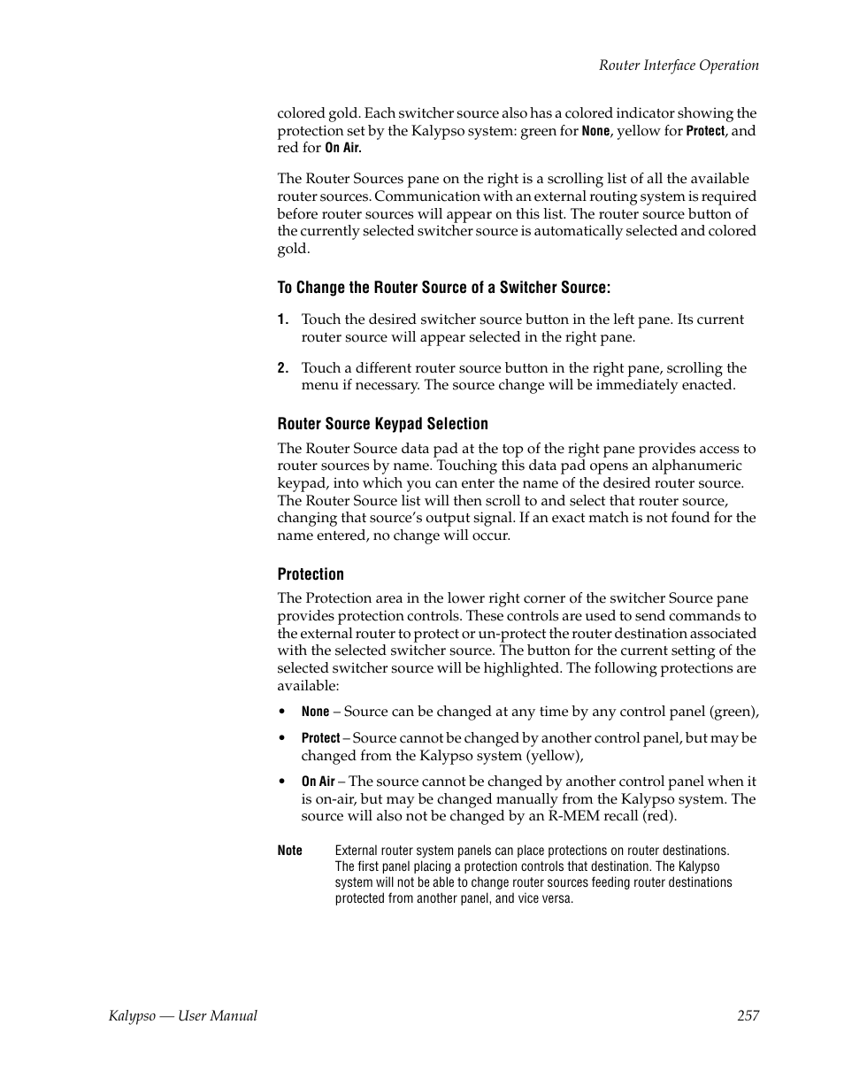 Grass Valley Kalypso User Manual V.15.0 User Manual | Page 257 / 470
