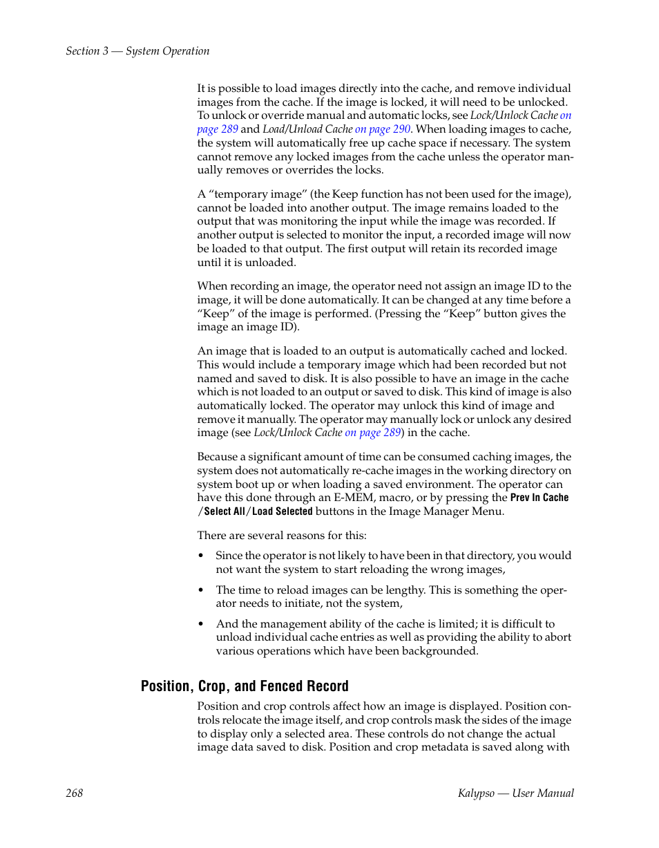 Position, crop, and fenced record | Grass Valley Kalypso User Manual V.15.0 User Manual | Page 268 / 470