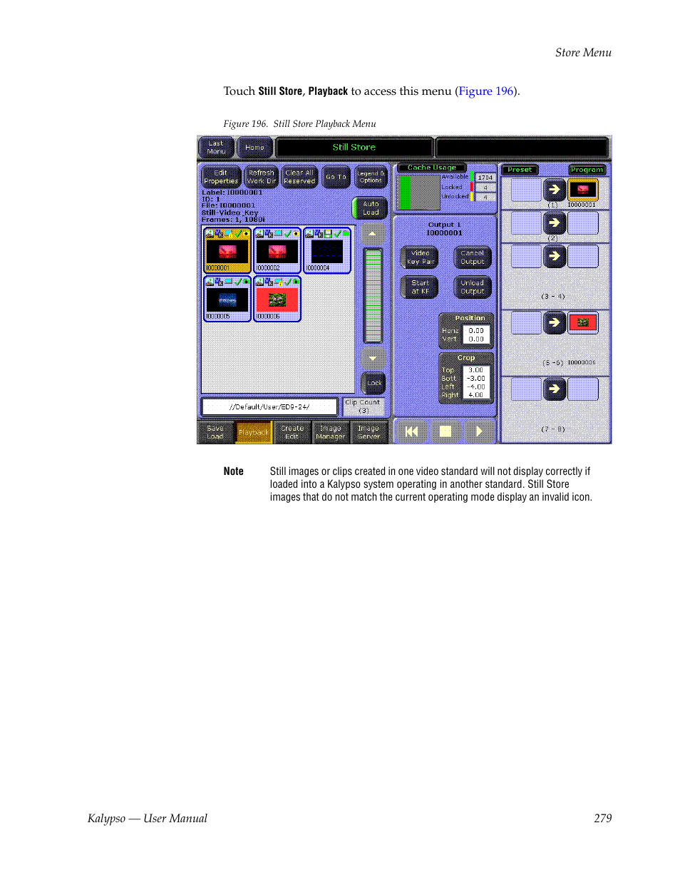 Figure 196 | Grass Valley Kalypso User Manual V.15.0 User Manual | Page 279 / 470