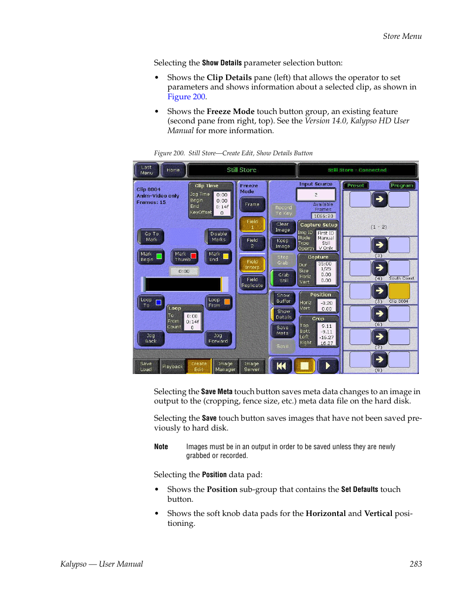 Grass Valley Kalypso User Manual V.15.0 User Manual | Page 283 / 470