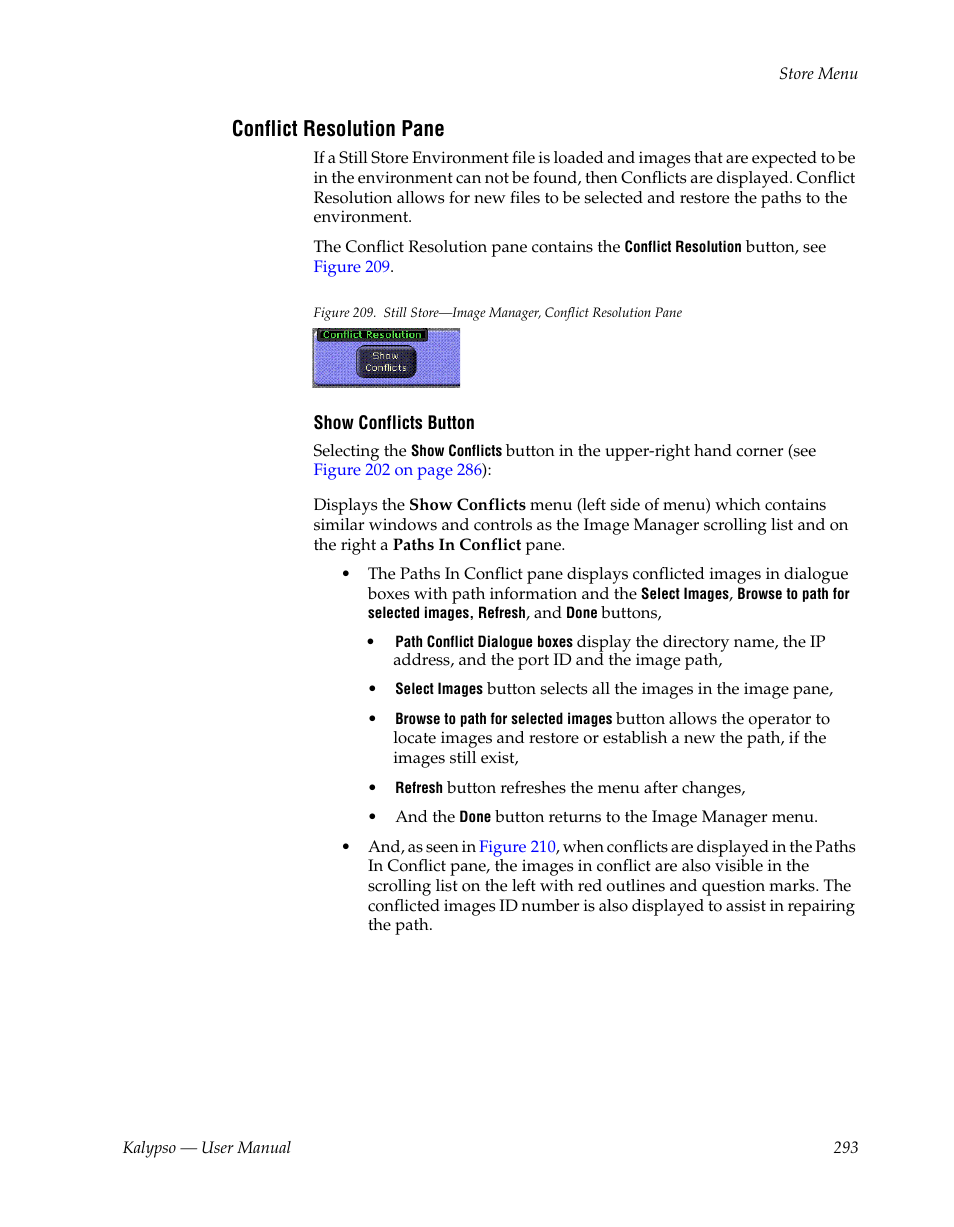 Conflict resolution pane | Grass Valley Kalypso User Manual V.15.0 User Manual | Page 293 / 470
