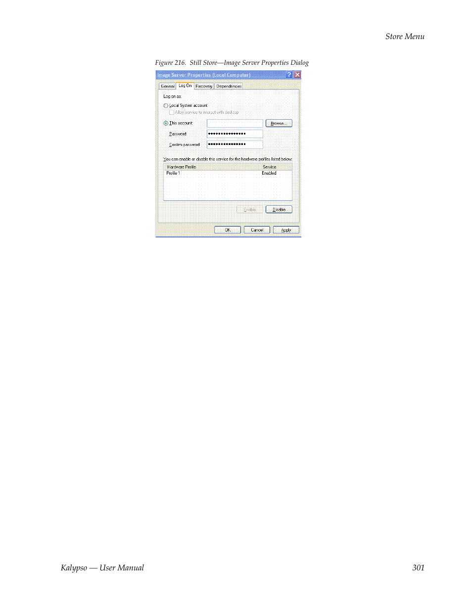 Figure 216 | Grass Valley Kalypso User Manual V.15.0 User Manual | Page 301 / 470